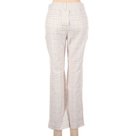 JOIE | Plaid Ankle Pants Porcelain Cotton Size 2 - Picture 2 of 13